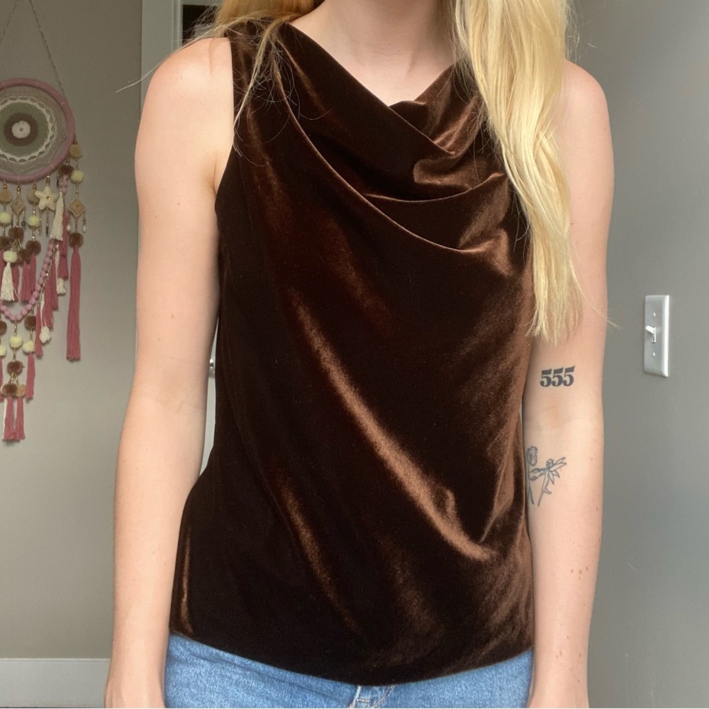 VINTAGE HANDMADE SCOOP NECK TOP